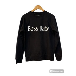 Brunette The Label Black Crewneck Sweatshirt - XS/S